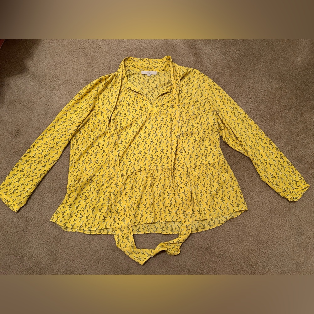 Loft size 18 patterned blouse